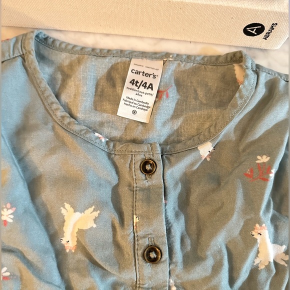 Carters Toddler llama shirt size 4T/4A - Picture 5 of 5